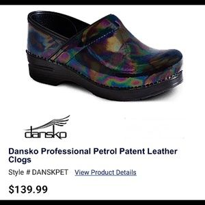 Dansko “Petrol Patent" Professional Clogs Size 40